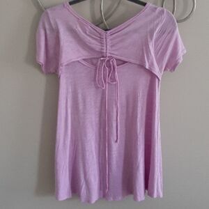 Anthropologie lavender bow top